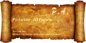 Polster Alfonza névjegykártya